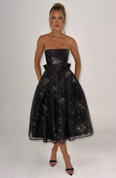 Marissa Midi Dress - Black Sparkle - Image 3
