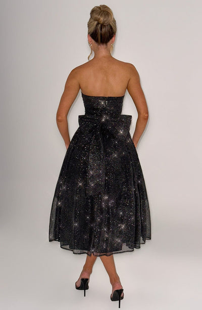 Marissa Midi Dress - Black Sparkle - Image 1
