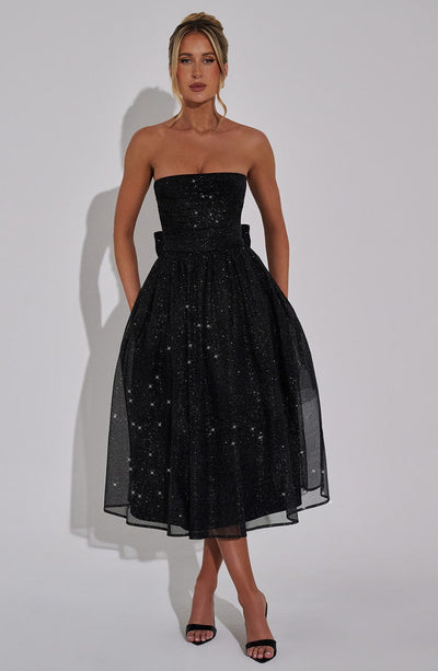 Marissa Midi Dress - Black Sparkle - Image 4