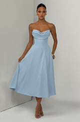 Marlowe Midi Dress - Glacier Blue Dress Babyboo Fashion Premium Exclusive Design