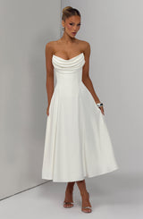 Marlowe Midi Dress - Ivory Dress Babyboo Fashion Premium Exclusive Design
