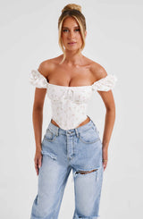 Matilda Corset - Blush Floral Print Tops Babyboo Fashion Premium Exclusive Design