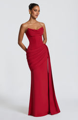 Matisse Maxi Dress - Deep Red Dress Babyboo Fashion Premium Exclusive Design
