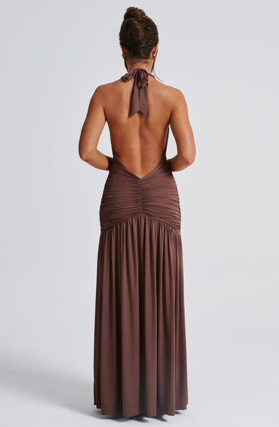 Collective Dress - Melania Maxi Dress - Chocolate image 6