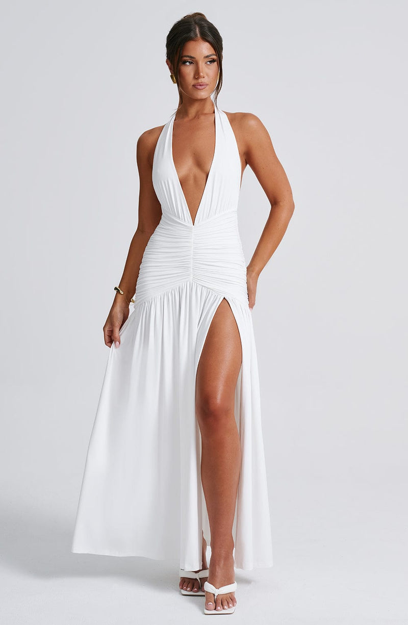 Melania Maxi Dress - Ivory Dress Babyboo Fashion Premium Exclusive Design