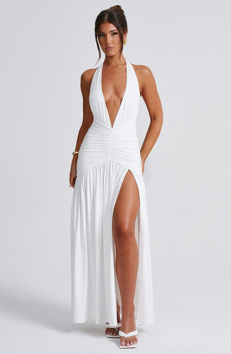 Melania Maxi Dress - Ivory Dress Babyboo Fashion Premium Exclusive Design