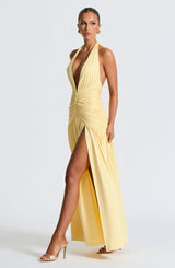 Melania Maxi Dress - Lemon Dress Babyboo Fashion Premium Exclusive Design