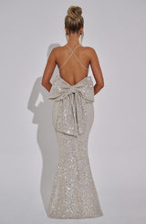 Meridith Maxi Dress - Champagne Dress Babyboo Fashion Premium Exclusive Design