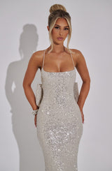 Meridith Maxi Dress - Champagne Dress Babyboo Fashion Premium Exclusive Design