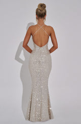 Meridith Maxi Dress - Champagne Dress Babyboo Fashion Premium Exclusive Design