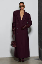 Michelle Coat - Plum Jacket Babyboo Fashion Premium Exclusive Design