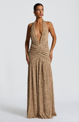 Minerva Maxi Dress - Beige Dress Babyboo Fashion Premium Exclusive Design
