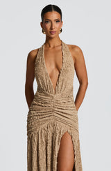 Minerva Maxi Dress - Beige Dress Babyboo Fashion Premium Exclusive Design