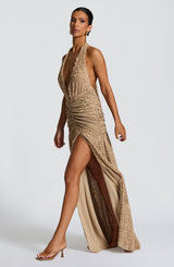 Minerva Maxi Dress - Beige Dress Babyboo Fashion Premium Exclusive Design