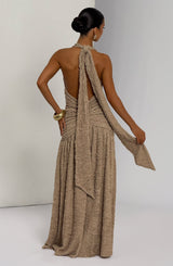 Minerva Maxi Dress - Beige Dress Babyboo Fashion Premium Exclusive Design