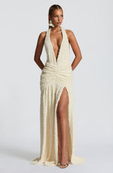 Minerva Maxi Dress - Ivory Dress Babyboo Fashion Premium Exclusive Design