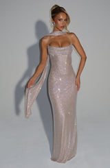 Mirabella Maxi Dress - Nude Dress Babyboo Fashion Premium Exclusive Design