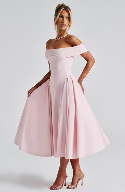 Miranda Midi Dress - Blush - View 3 | Shop Formal Dress