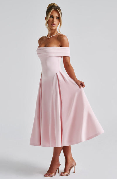 Miranda Midi Dress - Blush - View 5 | Shop Formal Dress