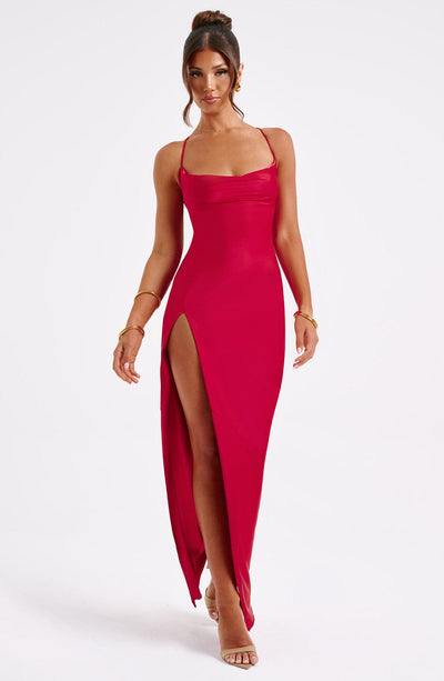 Shop Formal Dress - Misha Maxi Dress - Red third image