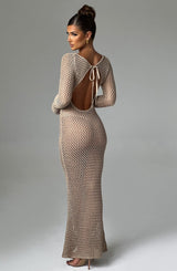 Moana Maxi Dress - Beige Dress Babyboo Fashion Premium Exclusive Design