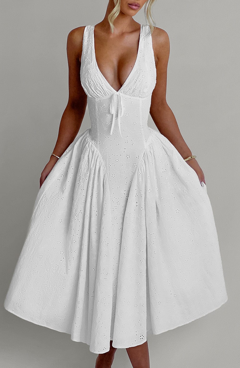 Monroe Midi Dress Ivory