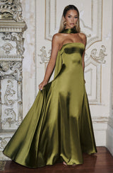 Morven Maxi Dress - Deep Olive Dress XS Babyboo Fashion Premium Exclusive Design
