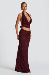 Myra Maxi Skirt - Cherry Lacquer Skirt Babyboo Fashion Premium Exclusive Design