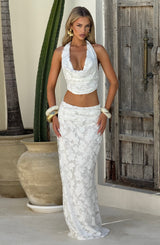 Myra Maxi Skirt - Ivory Skirt Babyboo Fashion Premium Exclusive Design