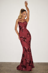 Nefertiti Maxi Dress - Burgundy Dress Babyboo Fashion Premium Exclusive Design