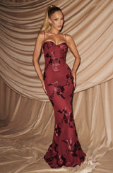 Nefertiti Maxi Dress - Burgundy Dress Babyboo Fashion Premium Exclusive Design