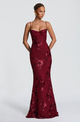Nefertiti Maxi Dress - Burgundy Dress XS Babyboo Fashion Premium Exclusive Design