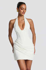 Nehemia Mini Dress - Ivory Dress XS Babyboo Fashion Premium Exclusive Design
