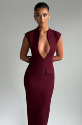 Nellie Midi Dress - Cherry Lacquer Dress Babyboo Fashion Premium Exclusive Design