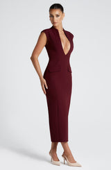 Nellie Midi Dress - Cherry Lacquer Dress Babyboo Fashion Premium Exclusive Design