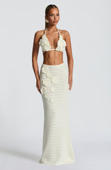 Nerida Maxi Skirt - Ivory Skirt Babyboo Fashion Premium Exclusive Design