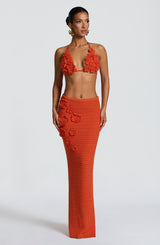 Nerida Maxi Skirt - Orange Skirt Babyboo Fashion Premium Exclusive Design
