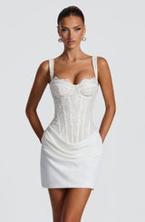 Nerina Mini Dress - Ivory Dress Babyboo Fashion Premium Exclusive Design