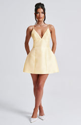 Nicole Mini Dress - Lemon Dress Babyboo Fashion Premium Exclusive Design