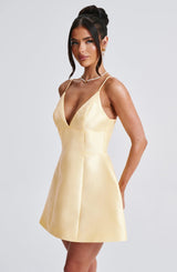 Nicole Mini Dress - Lemon Dress Babyboo Fashion Premium Exclusive Design