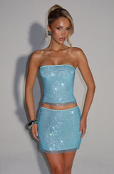 Nila Mini Skirt - Aqua Skirt Babyboo Fashion Premium Exclusive Design