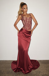 Nixie Corset - Burgundy Lace Tops Babyboo Fashion Premium Exclusive Design