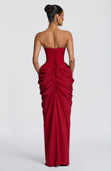 Noura Maxi Dress - Deep Red Dress Babyboo Fashion Premium Exclusive Design