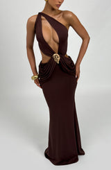 Onyx Maxi Dress - Plum Brown Dress Babyboo Fashion Premium Exclusive Design