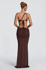 Onyx Maxi Dress - Plum Brown Dress Babyboo Fashion Premium Exclusive Design
