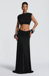 Paige Maxi Skirt - Black Skirt Babyboo Fashion Premium Exclusive Design