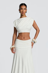 Paige Maxi Skirt - Ivory Skirt Babyboo Fashion Premium Exclusive Design