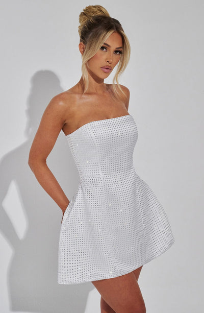 Paloma Mini Dress - Ivory - Image 3