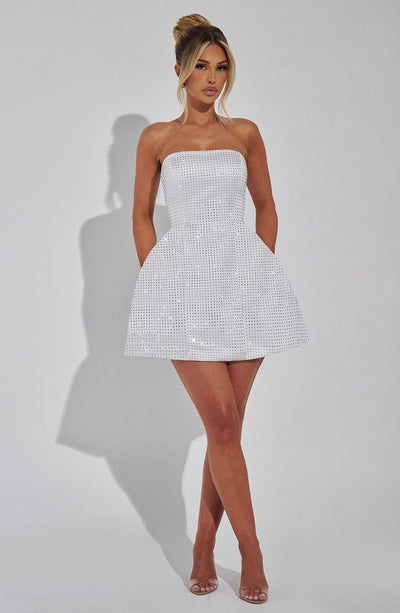 Paloma Mini Dress - Ivory - Image 2