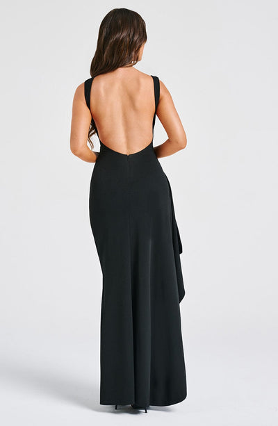 Shop Formal Dress - Pandora Maxi Dress - Black third image